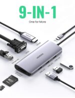 Ugreen Cm162 Usb-C To Hdmi plus Vga plus Usb 3.0 Adapter With Pd (Space Gray)-50505 - Image 6