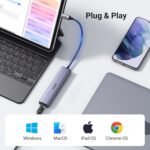 Ugreen Cm475 Usb-C To 3Usb3.0 Hub plus Rj45 (1000M) Ethernet Adapter-60600 - Image 6