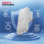 Honeywell Zest Ultra-Thin GaN 65W Dual Type-C PD 3.0 Wall Charger white