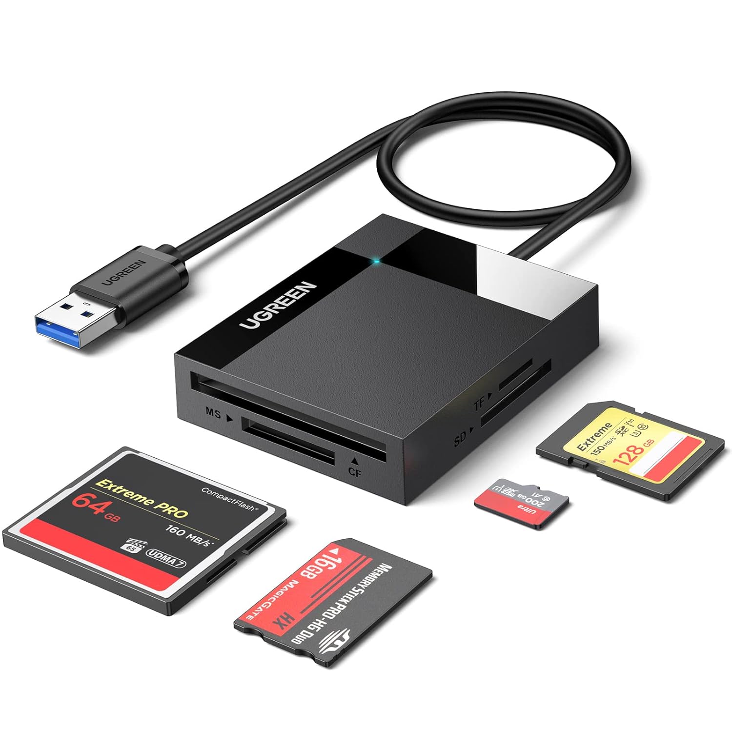 71hD3gkMRqL._SL1500_ (1) Ugreen CR125 USB 3.0 All-in-One Card Reader 50cm-30333