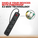 Honeywell 4 Socket Surge Protector Extension Board - Image 4