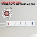 Honeywell 3 Outlet Surge Protector with 1xType C with PD & 2xUSB – White - Image 2