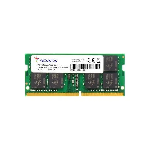 Adata-Premier-32GB-32GBx1-DDR4-3200MHz-Laptop-Ram-AD4S320032G22-SGN ADATA Premier 32GB 3200MHz SO-DIMM DDR4 Laptop Memory