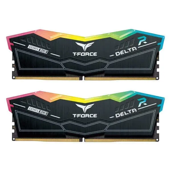TeamGroup T-Force Delta RGB 64GB (32GBx2) DDR5 5600MHz CL36 Ram (Black)