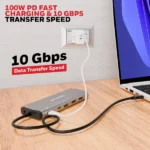 Honeywell 14-in-1 Type C Dock with Dual 8K HDMI& DP, Ethernet Port, USB 3.2, 3.0 & 2.0, 2xType C 3.2, 3.5 mm Audio Port, SD & MicroSD Slot, for All Devices Like Windows/MacBook - Image 5