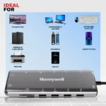 Honeywell 14-in-1 Type C Dock with Dual 8K HDMI& DP, Ethernet Port, USB 3.2, 3.0 & 2.0, 2xType C 3.2, 3.5 mm Audio Port, SD & MicroSD Slot, for All Devices Like Windows/MacBook - Image 3