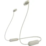 Sony WI-C100 Wireless Headphones in-Ear Bluetooth Headset with mic for Phone Calls (Taupe)