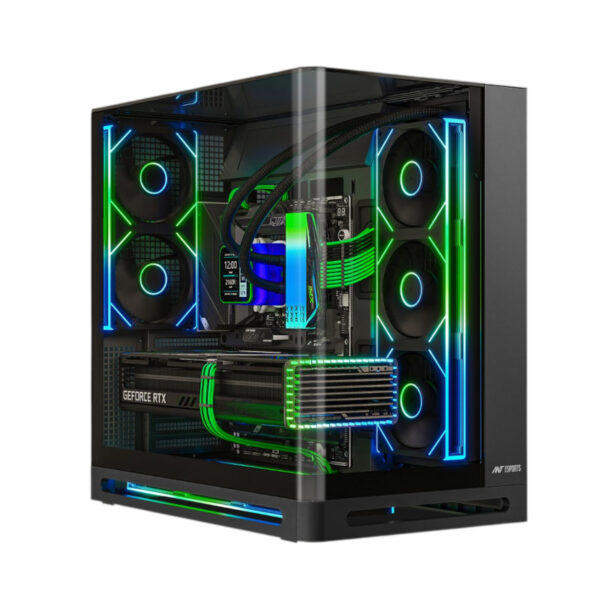 Ant Esports Crystal ARC Pro Gaming Cabinet - Black