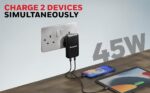 Honeywell Zest Ultra-Thin GaN 45W Dual Type-C PD 3.0 Wall Charger