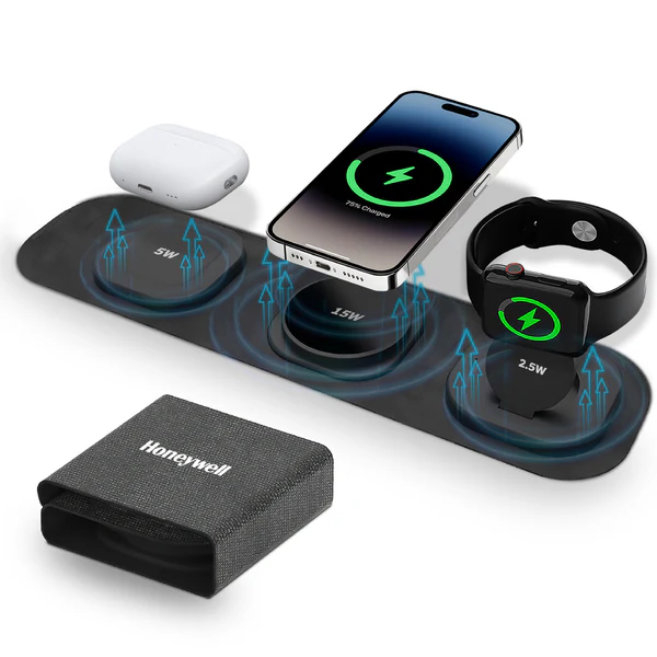 Honeywell Zest Wireless 3-in-1 Foldable 23W Wireless Charger