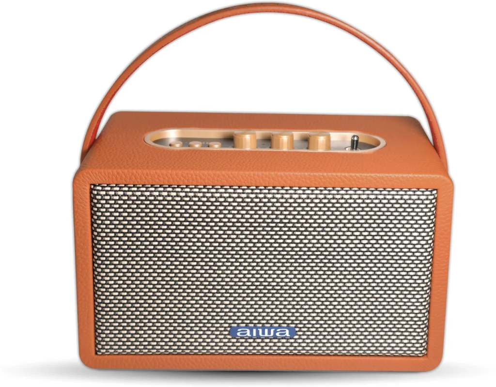 Aiwa RS-X 100 Natsukasii Pro (Brown) Bluetooth Speaker with Powerfull Bass