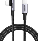 Ugreen US334 Usb-C 2.0 To Angled Usb-C M/M Braided Cable With Aluminium Shell 2M (Black)-70645