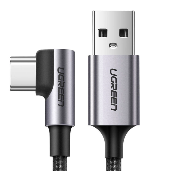 Ugreen US334 USB-C to USB-C PD Fast Charging 90 Degree Cable Black 3m-20583