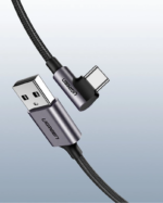 UGREEN US284 Right Angle USB-A to USB-C Cable 3m (Space Gray)-70255 - Image 2