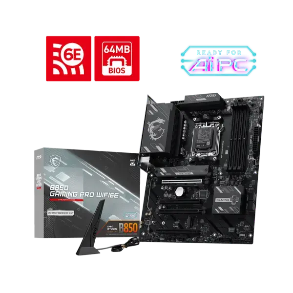 MSI B850 GAMING PRO WIFI6E DDR5 AMD AM5 Gaming Motherboard