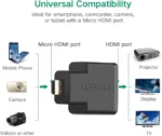Ugreen Micro HDMI Male to HDMI Female Adapter (Black)-20106 - Image 3