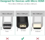 Ugreen Micro HDMI Male to HDMI Female Adapter (Black)-20106 - Image 6