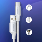UGREEN US288 USB-C Male to USB 2.0 Male Cable Aluminum Braid 3m (Silvery White)-60409 - Image 3