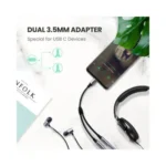 UGREEN AV144 USB Type C Male to 3.5mm 2 Female Audio Cable Space Gray 25cm-30732 - Image 4