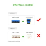 UGREEN US210 USB 3.0 AM to BM Print Cable 2m (Black)-10372 - Image 3
