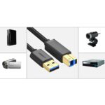 UGREEN US210 USB 3.0 AM to BM Print Cable 1m (Black)-30753 - Image 2