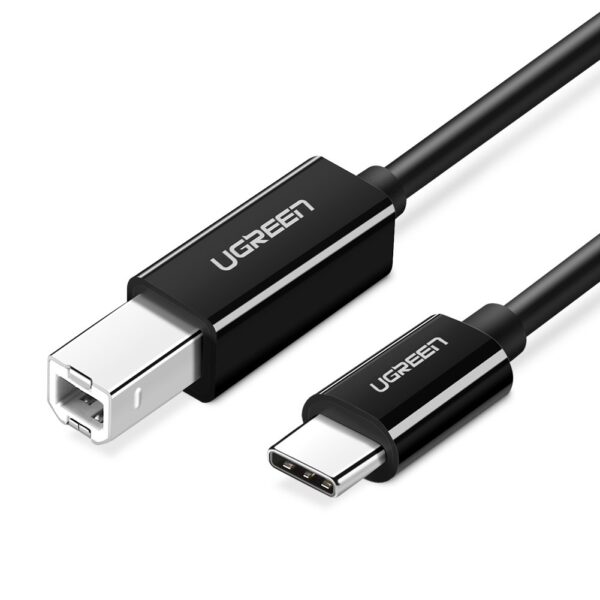 UGREEN US241 USB-C to USB-B 2.0 Printer Cable 2m (Black)-50446