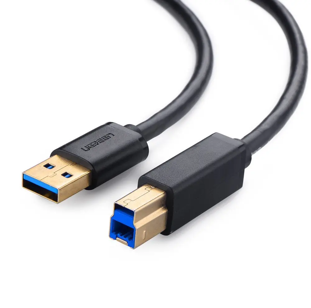 UGREEN US210 USB 3.0 AM to BM Print Cable 2m (Black)-10372