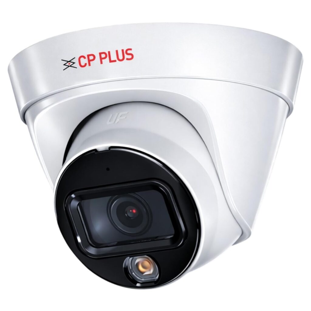 CP PLUS 6MP Full HD IR Dome CCTV Camera with Built-in Mic & Color Night Vision – CP-UNC-DA61L3C-LQ