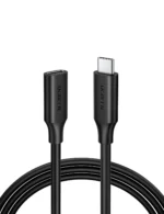 Ugreen US353 USB-C/M to USB-C/F Gen2 5A Extension Cable 1m (Black)-10387