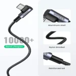 Ugreen US284 Right Angle USB-A to USB-C Cable 1m Space Gray-50941 - Image 4