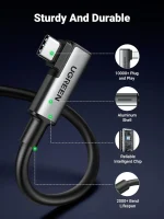 UGREEN US551 Right Angle USB-C to USB-C Link Cable 5m (Black)-90629 - Image 3