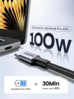 Ugreen US316 Usb-C Cable Aluminum Case With Braided 2M (Black)-70429 - Image 3