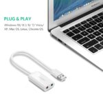 Ugreen US205 Usb 2.0 External Sound Adapter (White)-30143 - Image 4