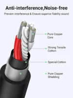 Ugreen AV130 Cannon Male to Female Microphone Extension Audio Cable 2m (Black)-20710 - Image 5