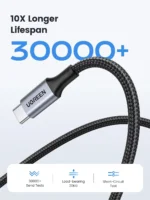 Ugreen US316 Usb-C Cable Aluminum Case With Braided 2M (Black)-70429 - Image 2