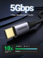 UGREEN US287 USB-A to USB-C Fast Charging Cable 3A Max Black 3m-60826 - Image 4