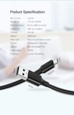UGREEN US289 USB-A to Micro USB Cable 2A Max Black 2m-60138 - Image 7
