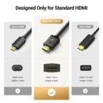 Ugreen HD107 HDMI 4K Cable Male to Female Black 1m-10141 - Image 4