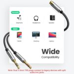 Ugreen AV140 3.5mm Female to 2 Male Audio Cable Aluminum Case (Black)-20899 - Image 4
