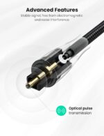 Ugreen AV122 Toslink Optical Audio Cable 1m (Black)-70890 - Image 2