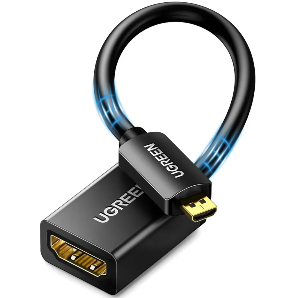 Ugreen Micro HDMI Male to HDMI Female Adapter Cable 22cm(Black)-20134