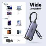 Ugreen CM199 Usb Type C To 10/100/1000M Ethernet Adapter (Space Gray)-50737 - Image 3