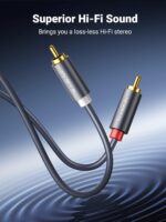 Ugreen AV104 2RCA Male to 2RCA Male Cable 1m (Black)-30747 - Image 3