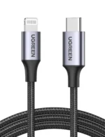 Ugreen US304 Usb-C To Lightning M/M Cable Aluminum Shell Braided 1M (Black)-60759