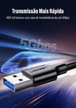 Ugreen US184 USB 3.0 A Male to Type C Male Cable Nickel Plating 1.5m (black)-20883 - Image 6