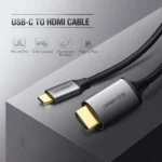 Ugreen MM142 Usb-C To Hdmi Male To Male Cable Aluminum Shell 1.5M (Gray Black)-50570 - Image 4