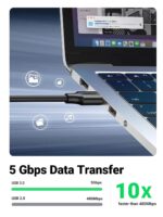 UGREEN US210 USB 3.0 AM to BM Print Cable 2m (Black)-10372 - Image 6