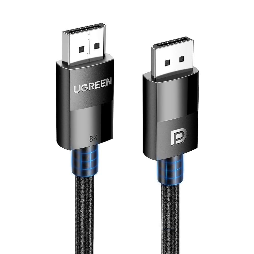 Ugreen DP114 Dp 1.4 Male To Male Plastic Case Braided Cable 2M-80392