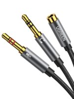 Ugreen AV140 3.5mm Female to 2 Male Audio Cable Aluminum Case (Black)-20899 - Image 3