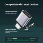 Ugreen US270 Type C to USB 3.0 A Adapter Cable with Lanyard Space Gray-50283 - Image 3